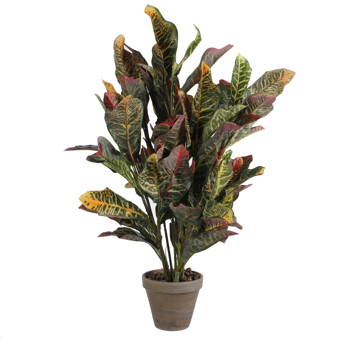KantoormeubelenPlus Croton Kunstplant in Bloempot Stan - H73 x Ø40 cm - Bont