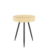 KantoormeubelenPlus Jaylee Bijzettafel - H45 x Ø34 cm - Metaal - Zwart