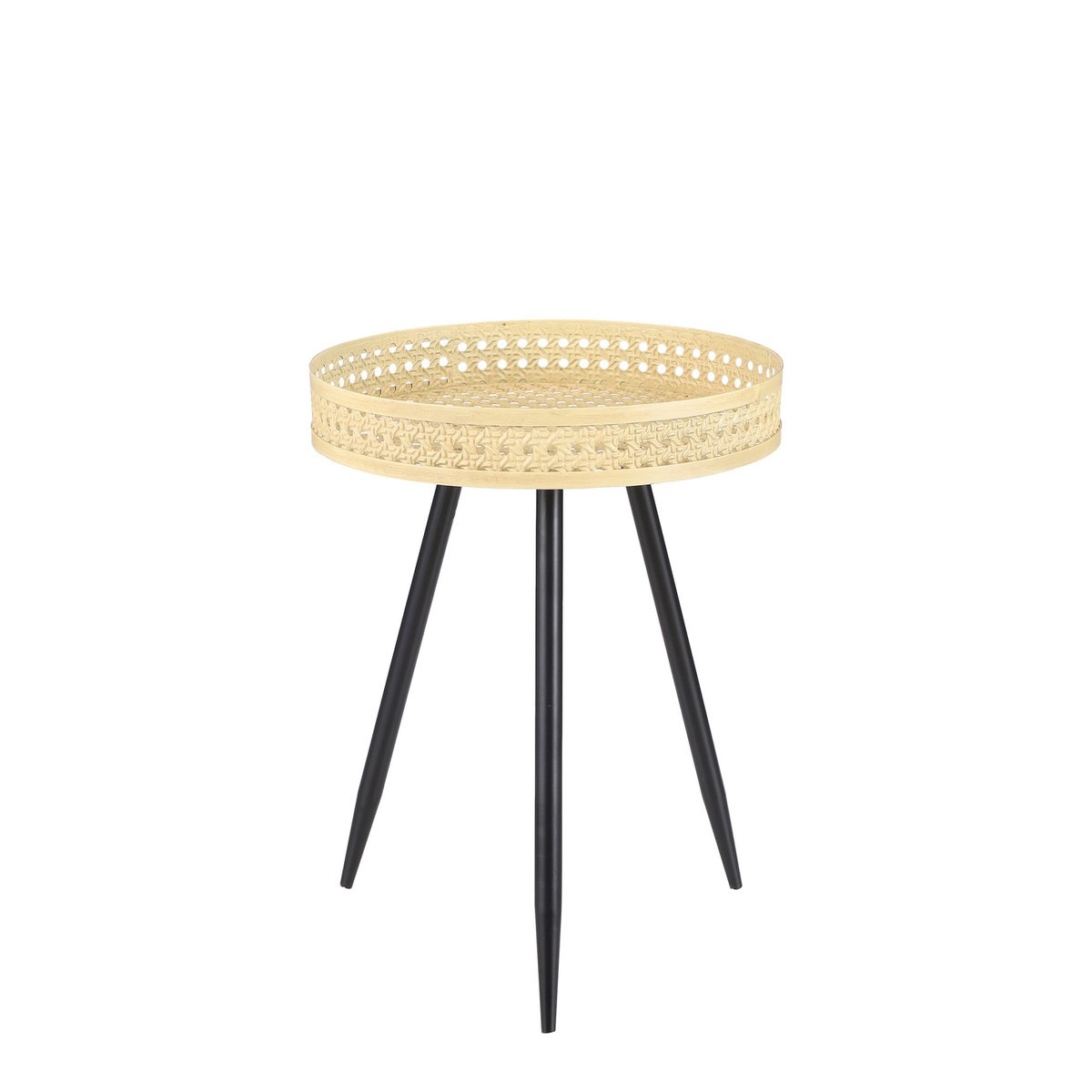 KantoormeubelenPlus Jaylee Bijzettafel - H45 x Ø34 cm - Metaal - Zwart