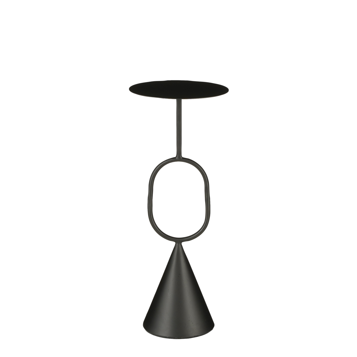 KantoormeubelenPlus Ruben Plantentafel - H60 x Ø24 cm - Metaal - Zwart