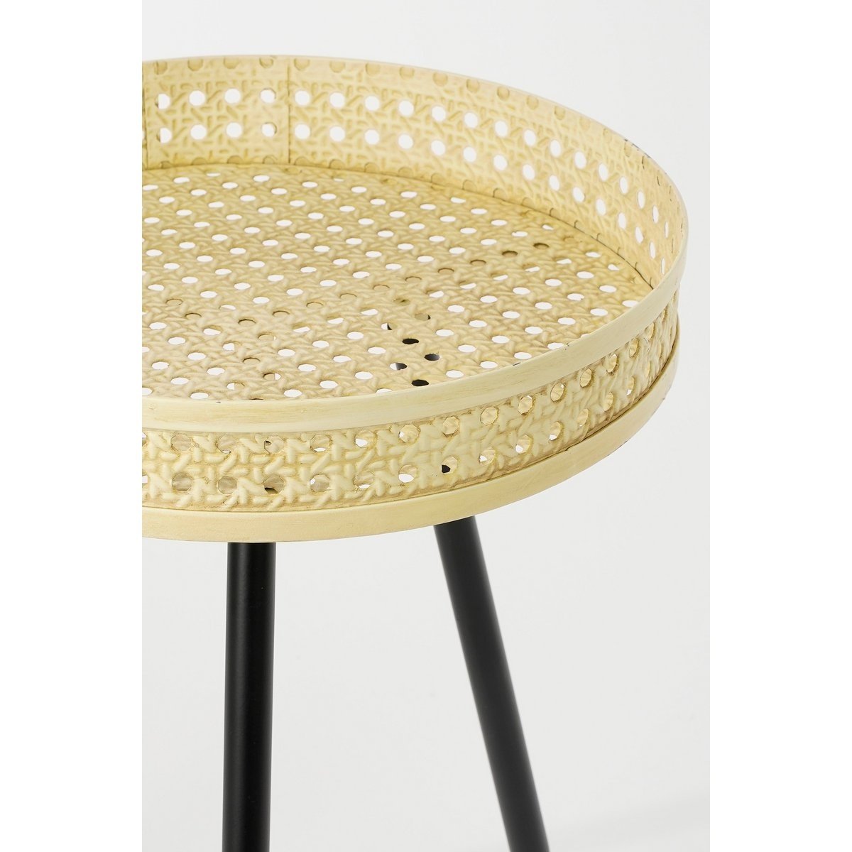 KantoormeubelenPlus Jaylee Bijzettafel - H45 x Ø34 cm - Metaal - Zwart