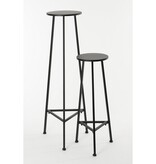 KantoormeubelenPlus Plantentafel - H80 x Ø30 cm - Metaal - Zwart