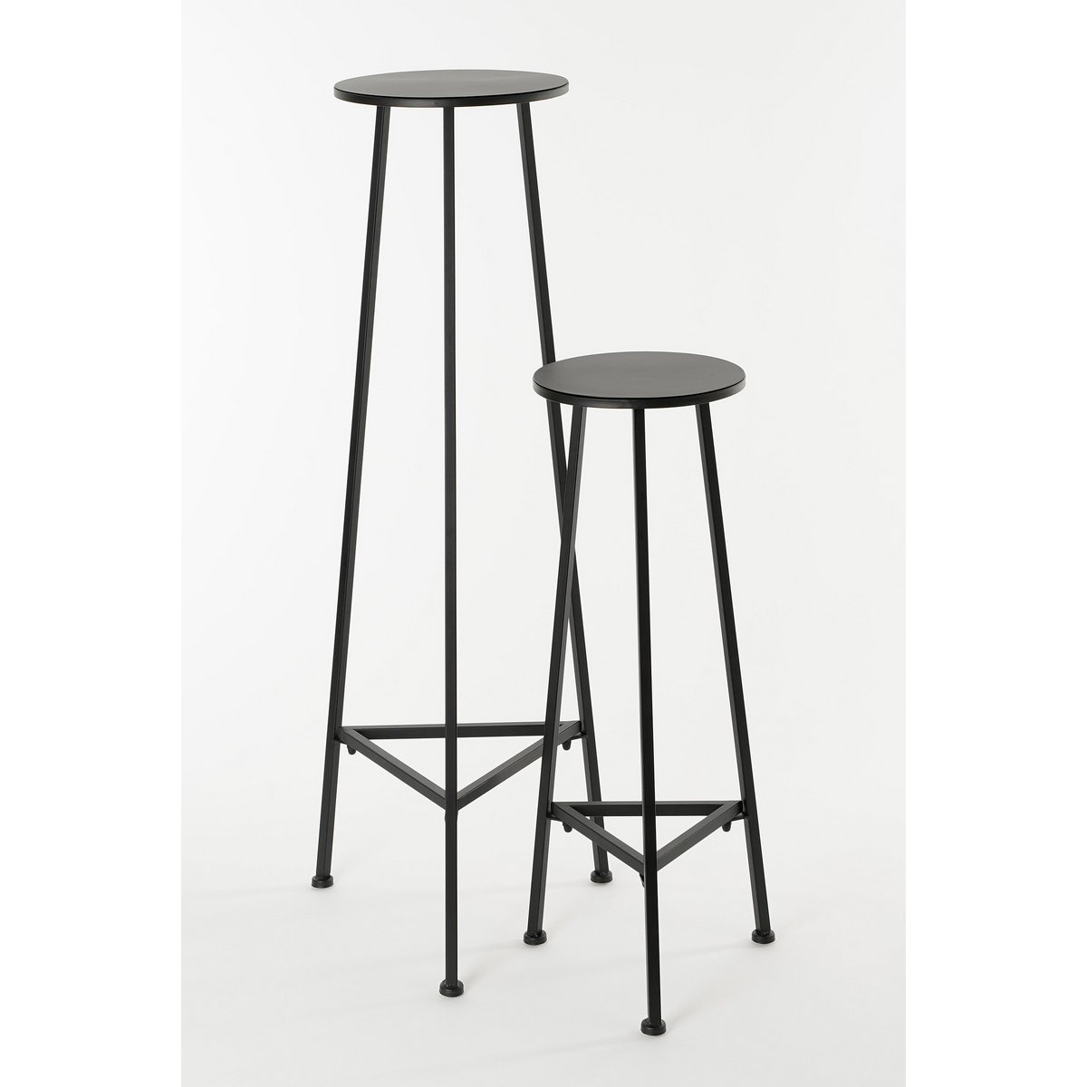 KantoormeubelenPlus Plantentafel - H80 x Ø30 cm - Metaal - Zwart