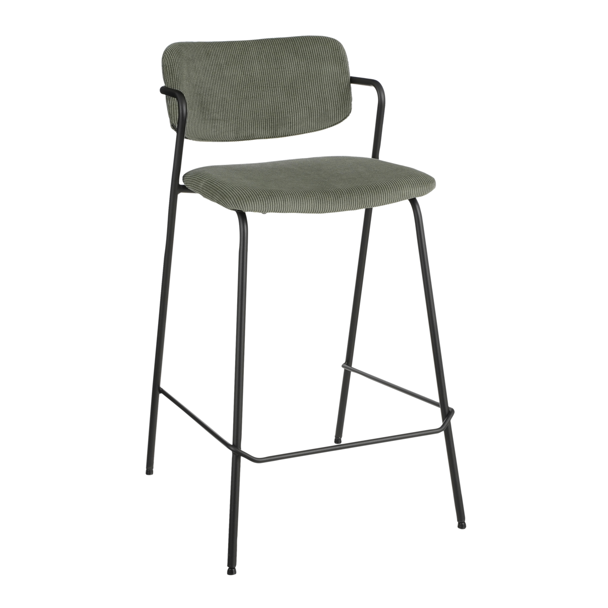 KantoormeubelenPlus Nanet Barkruk - H91 cm - Velvet - Donkergroen