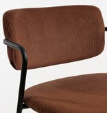 KantoormeubelenPlus Nanet Barkruk - H91 cm - Velvet - Bruin