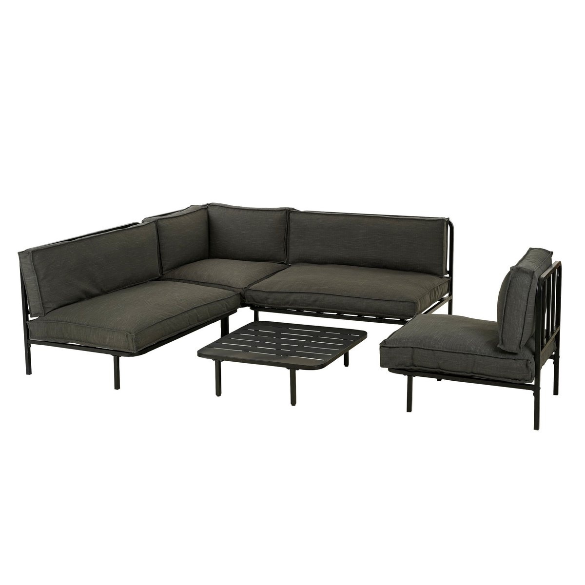 KantoormeubelenPlus Celo Loungetafel - L80 x B80 x H23 cm - Metaal - Zwart