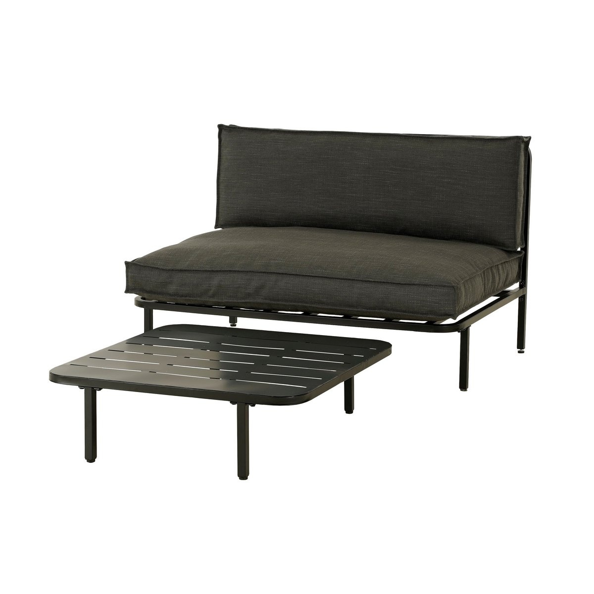 KantoormeubelenPlus Celo Loungetafel - L80 x B80 x H23 cm - Metaal - Zwart