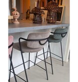 KantoormeubelenPlus Nanet Barkruk - H91 cm - Velvet - Beige