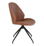 KantoormeubelenPlus Monte Carlo Eetkamerstoel met Draaiknop - Bruin - set van 2