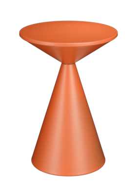 KantoormeubelenPlus Royale Bijzettafel - H55 x Ø40 cm - Metaal - Oranje