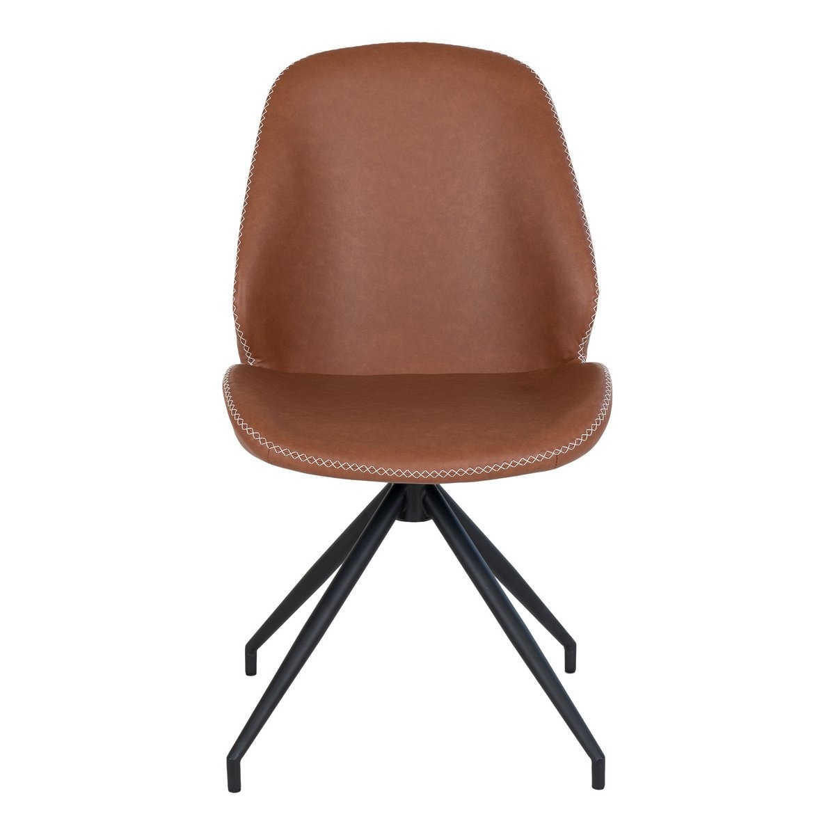 KantoormeubelenPlus Monte Carlo Eetkamerstoel met Draaiknop - Bruin - set van 2