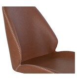 KantoormeubelenPlus Monte Carlo Eetkamerstoel met Draaiknop - Bruin - set van 2