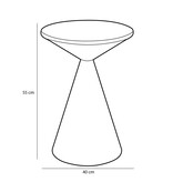 KantoormeubelenPlus Royale Bijzettafel - H55 x Ø40 cm - Metaal - Oranje