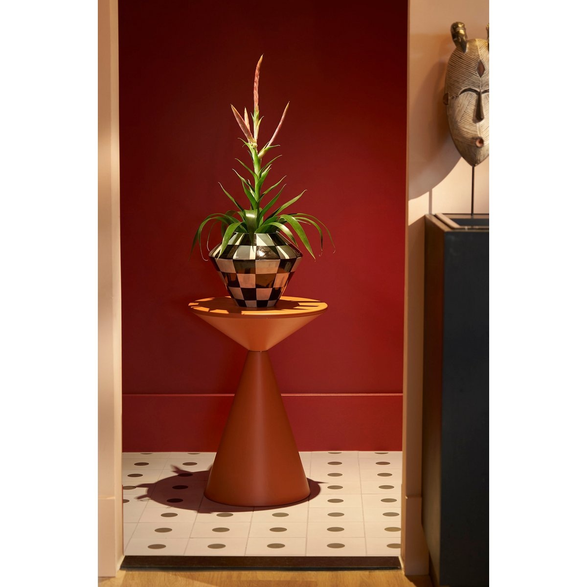 KantoormeubelenPlus Royale Bijzettafel - H55 x Ø40 cm - Metaal - Oranje