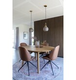 KantoormeubelenPlus Monte Carlo Eetkamerstoel met Draaiknop - Bruin - set van 2