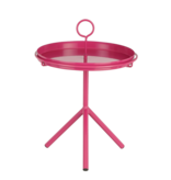 KantoormeubelenPlus Aston Bijzettafel met Afneembaar Dienblad - H41,5 x Ø30,5 cm - Metaal - Fuchsia