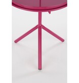 KantoormeubelenPlus Aston Bijzettafel met Afneembaar Dienblad - H41,5 x Ø30,5 cm - Metaal - Fuchsia