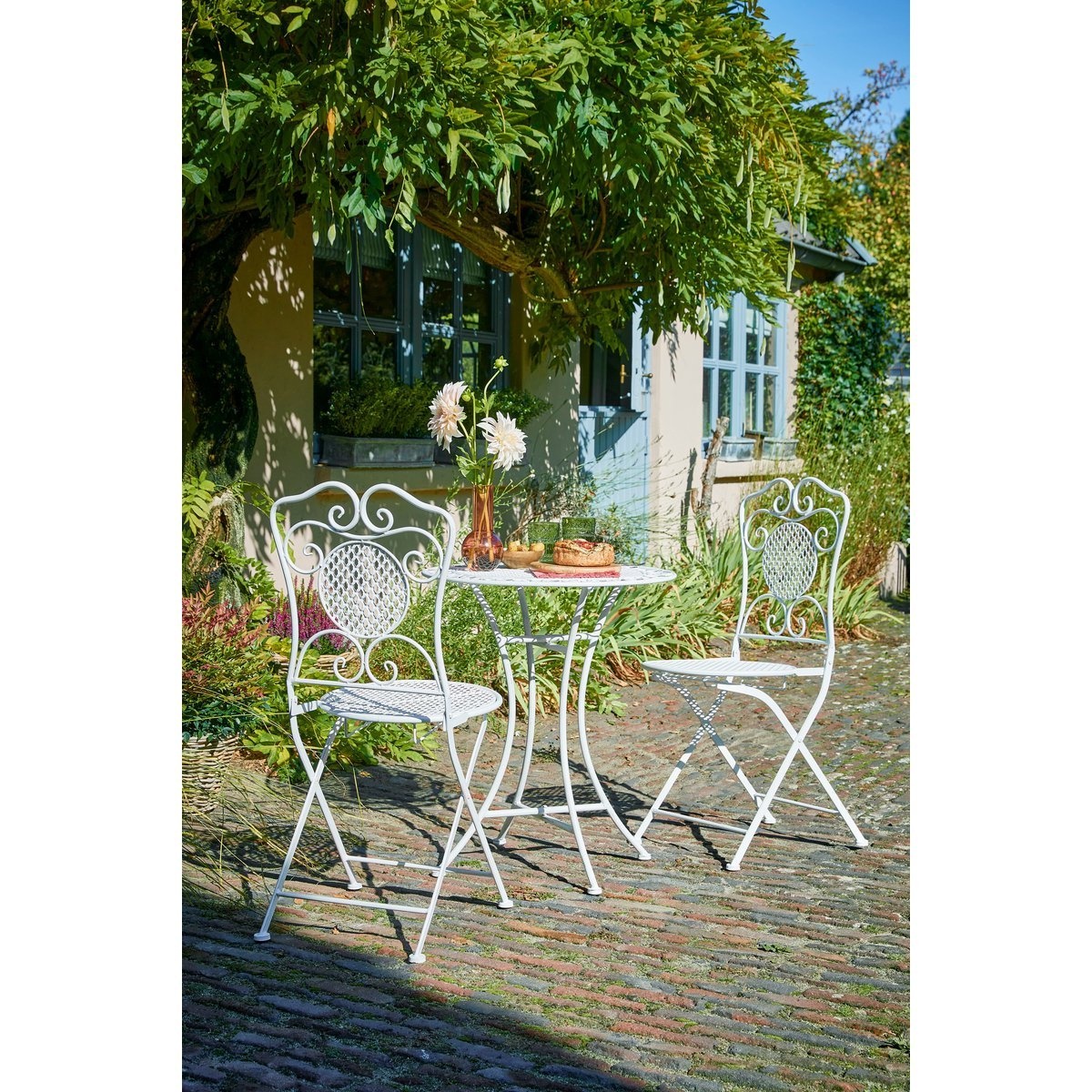 KantoormeubelenPlus Provence Bistrotafel voor Buiten - H70 x Ø60 cm - Wit
