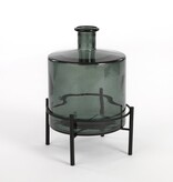 KantoormeubelenPlus Guan Fles Vaas - H26 x Ø21 cm - Gerecycled Glas - Groen