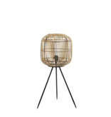 KantoormeubelenPlus Figo Vloerlamp - H76,5 x Ø32,5 cm - Bamboe - Bruin