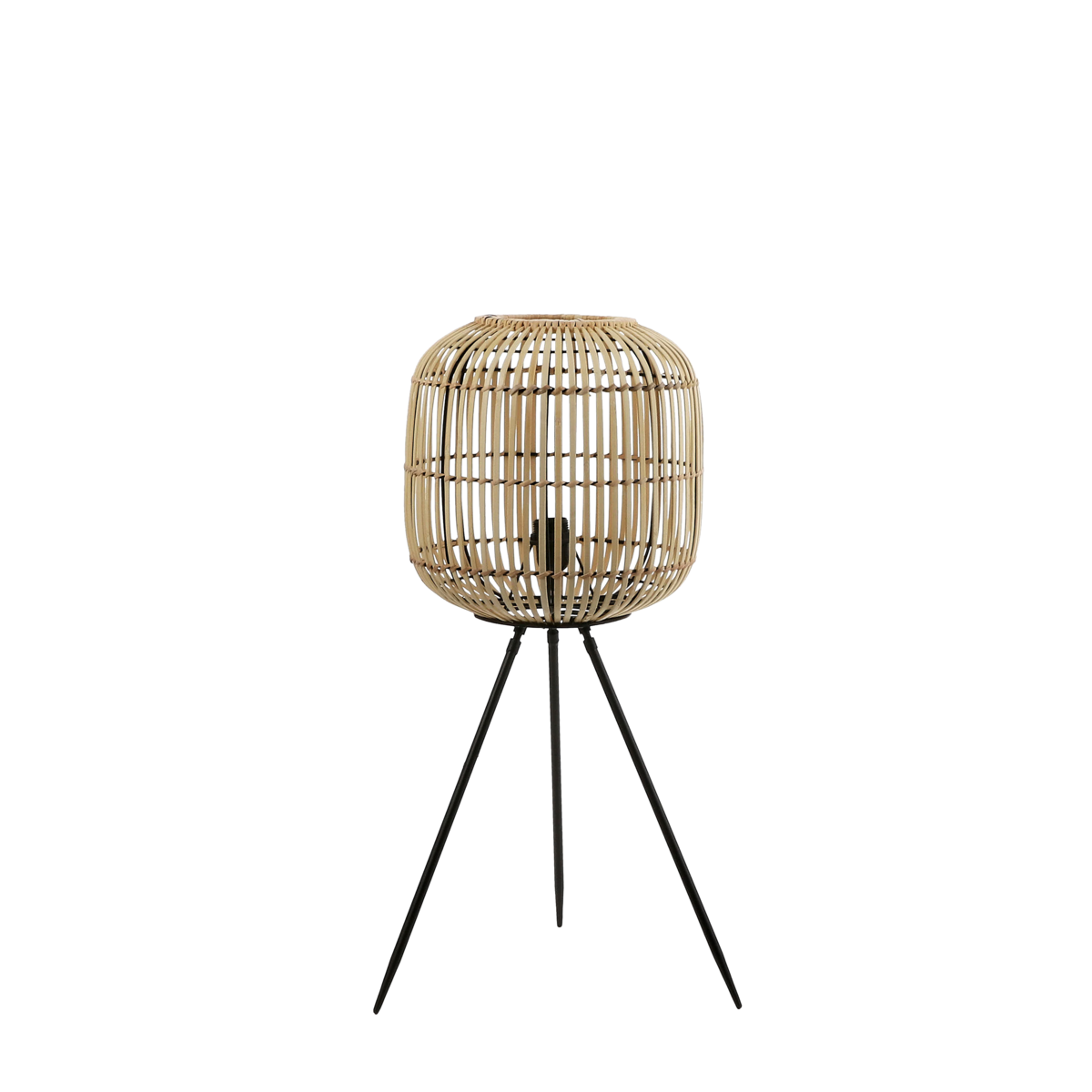 KantoormeubelenPlus Figo Vloerlamp - H76,5 x Ø32,5 cm - Bamboe - Bruin