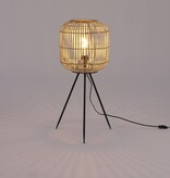 KantoormeubelenPlus Figo Vloerlamp - H76,5 x Ø32,5 cm - Bamboe - Bruin