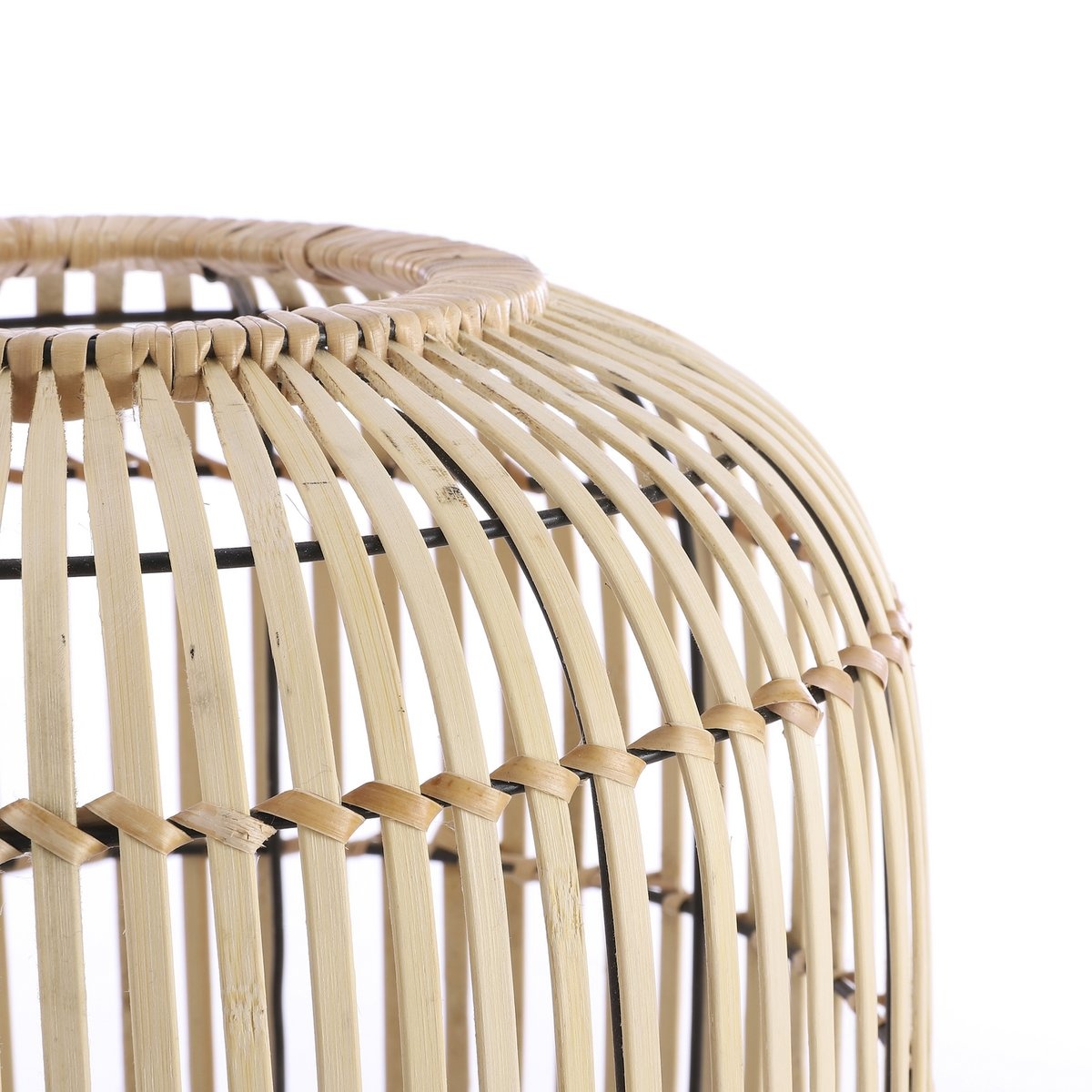 KantoormeubelenPlus Figo Vloerlamp - H76,5 x Ø32,5 cm - Bamboe - Bruin