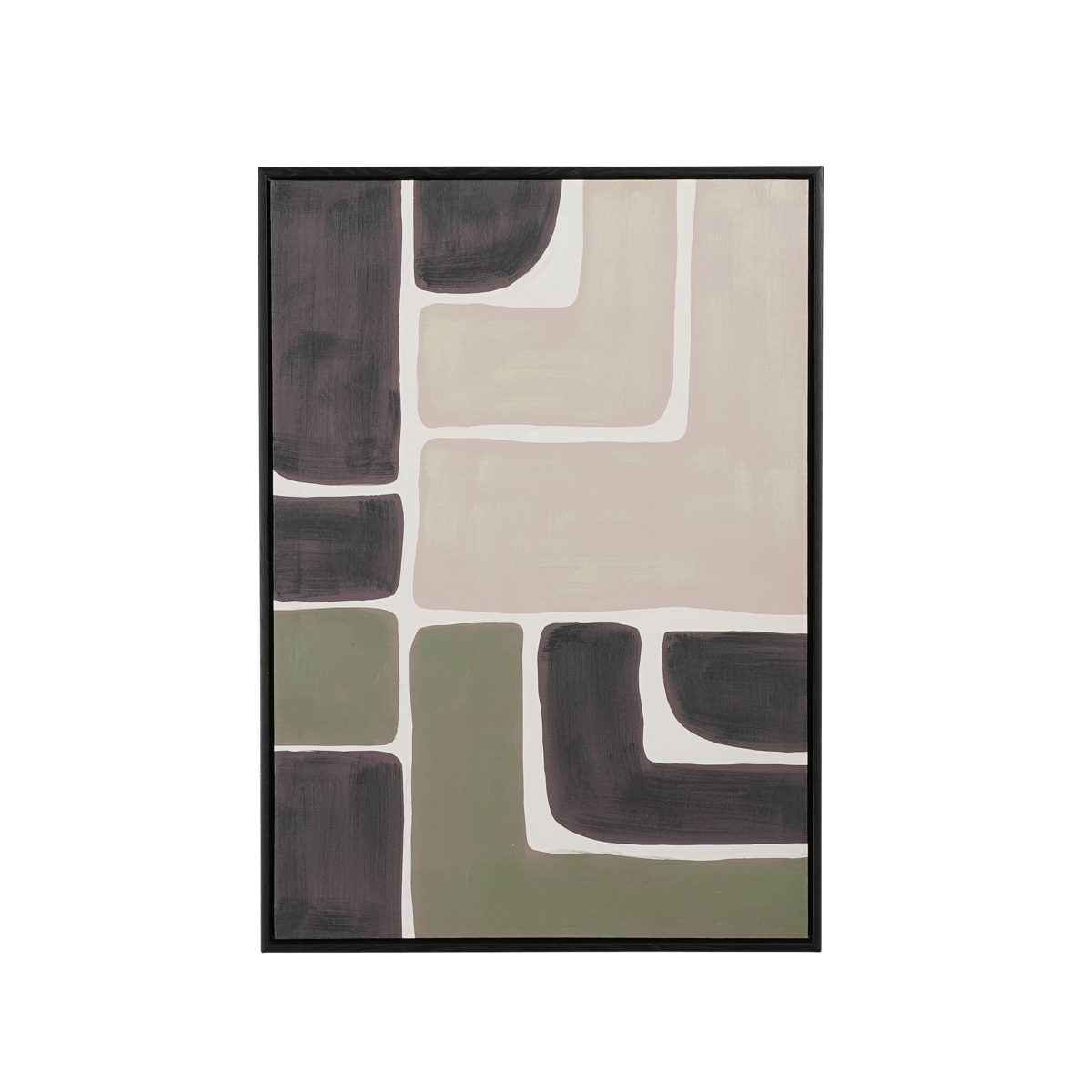 KantoormeubelenPlus Kubu Muurdecoratie - L50 x H70 cm - Canvas - Zwart