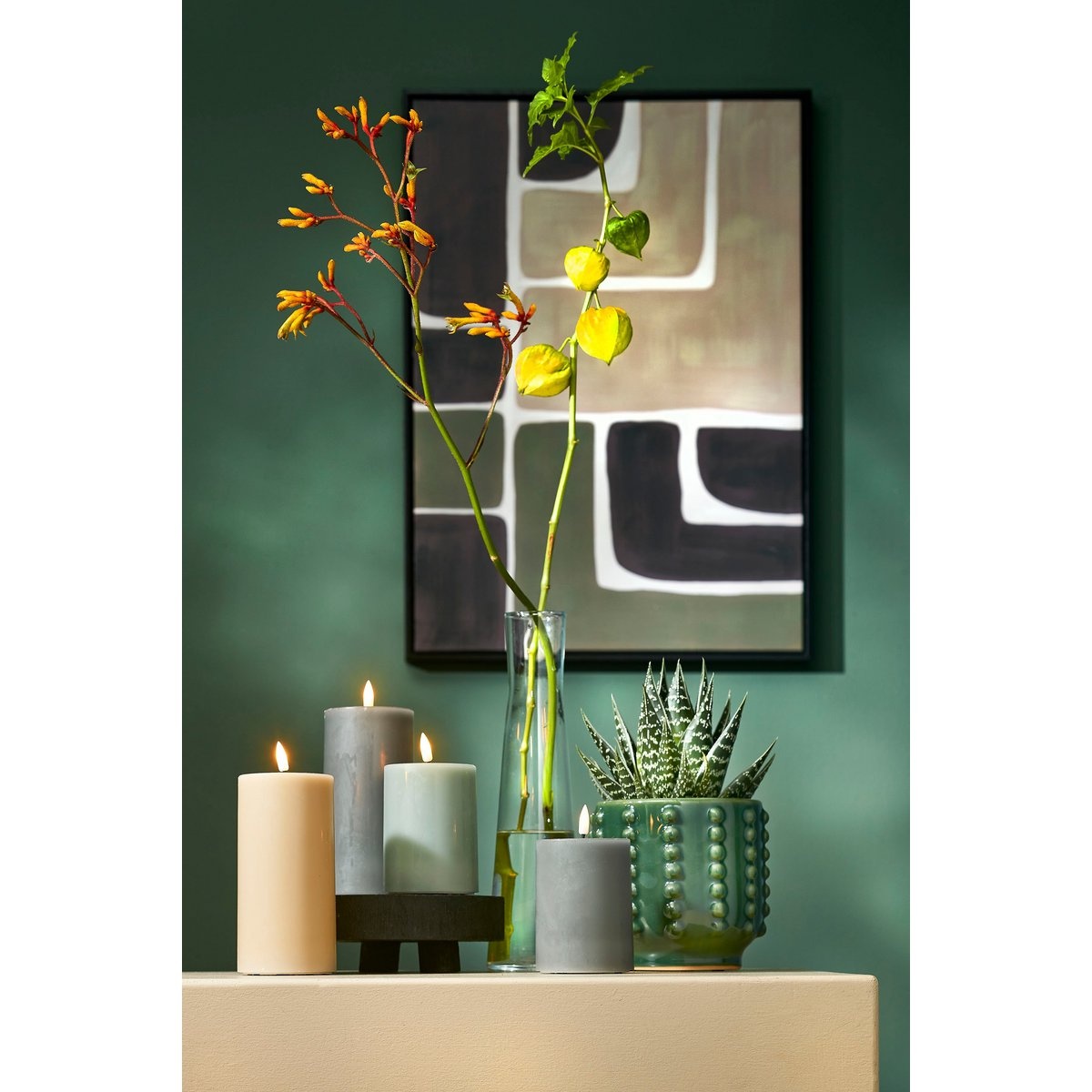 KantoormeubelenPlus Kubu Muurdecoratie - L50 x H70 cm - Canvas - Zwart