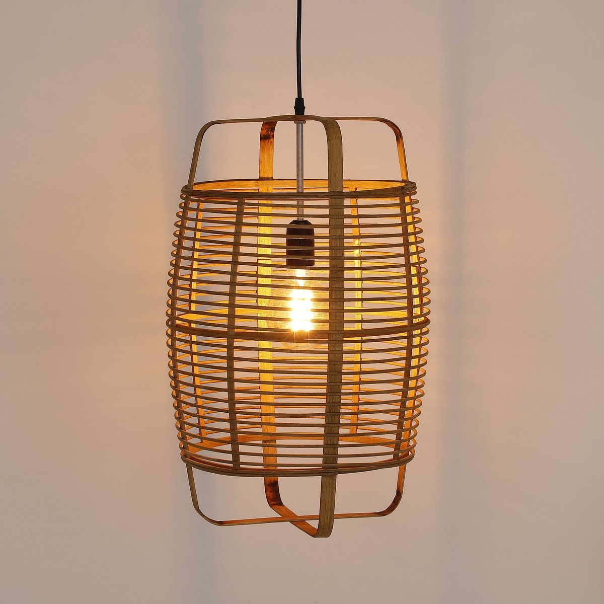 KantoormeubelenPlus Page Hanglamp - Ø30,5 cm - Bamboe - Bruin