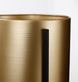 KantoormeubelenPlus Sverre Bloempot op Standaard - H28 x Ø19 cm - Goud, Zwart