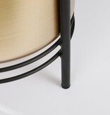 KantoormeubelenPlus Sverre Bloempot op Standaard - H28 x Ø19 cm - Goud, Zwart