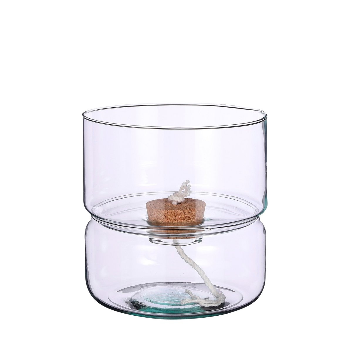 KantoormeubelenPlus Elements Bloempot met Bewateringssysteem - H22 x Ø19 cm - Glas