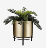 KantoormeubelenPlus Sverre Bloempot op Standaard - H28 x Ø19 cm - Goud, Zwart