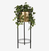 KantoormeubelenPlus Sverre Bloempot op Standaard - H81 x Ø27 cm - Metaal - Goud, Zwart