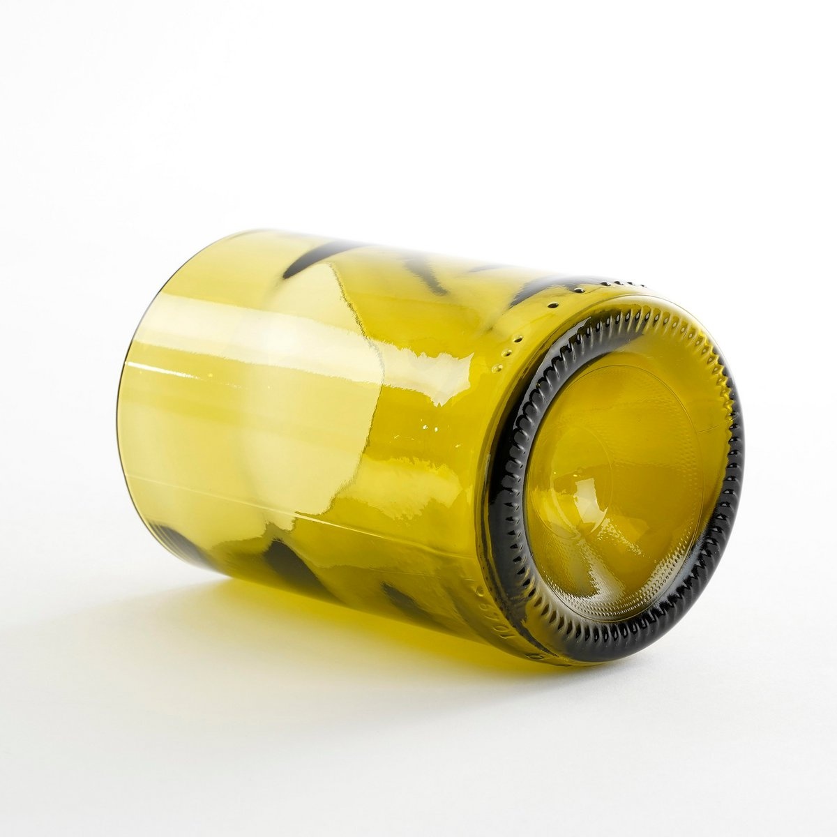 KantoormeubelenPlus Drinkglas - Set van 4 - 330 ml - Gerecycled Glas - Transparant, Donkergeel, Groen, Bruin