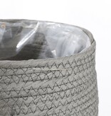 KantoormeubelenPlus Jorck Mand voor Planten - Set van 3 - H24 x Ø26 cm - Papier - Grijs