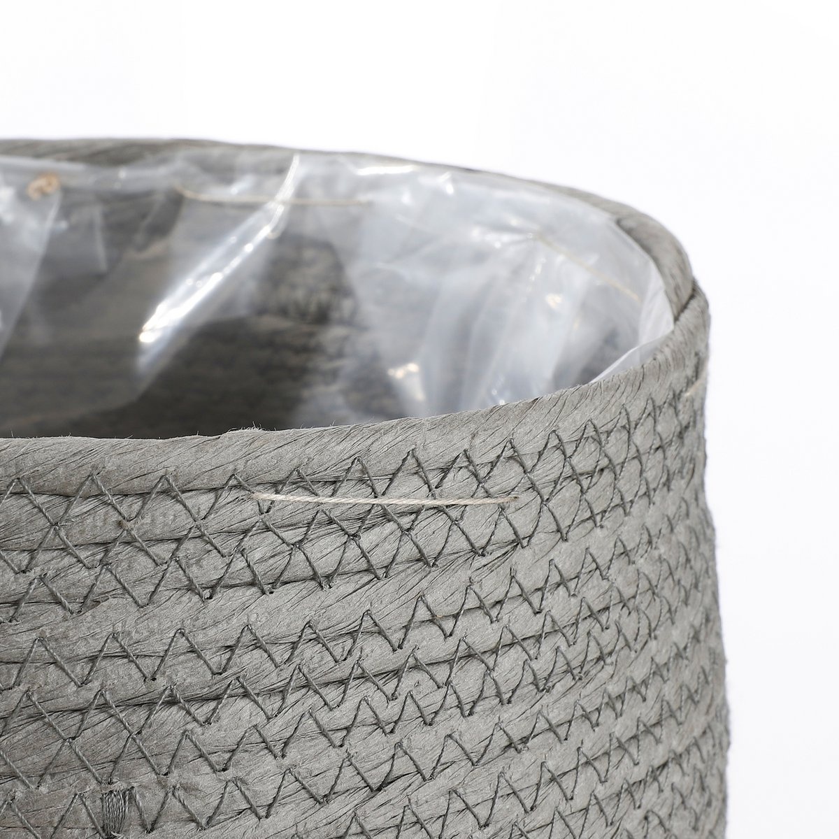 KantoormeubelenPlus Jorck Mand voor Planten - Set van 3 - H24 x Ø26 cm - Papier - Grijs