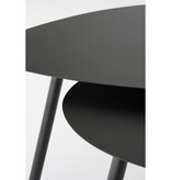 KantoormeubelenPlus Bijzettafel - Set van 2 - L80 x B60 x H47 cm - Metaal - Zwart