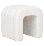 KantoormeubelenPlus Colma Poef - Poef, bouclé, wit, 41x36,5 cm, HN1234