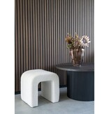 KantoormeubelenPlus Colma Poef - Poef, bouclé, wit, 41x36,5 cm, HN1234