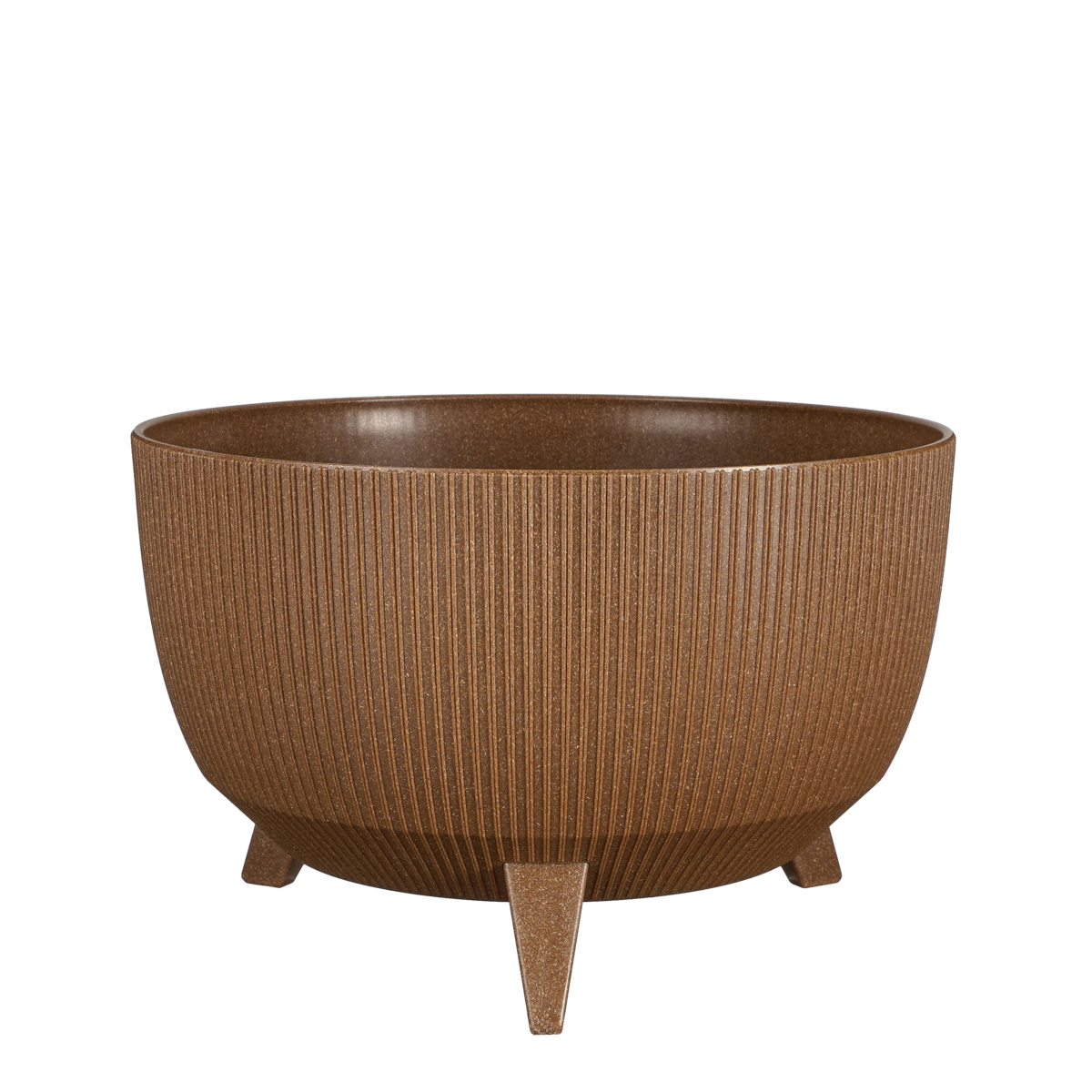 KantoormeubelenPlus Doppio Bloempot op Poten - H20,5 x Ø40 cm - Polypropyleen - FSC Mix - Lichtbruin