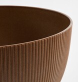 KantoormeubelenPlus Doppio Bloempot op Poten - H20,5 x Ø40 cm - Polypropyleen - FSC Mix - Lichtbruin