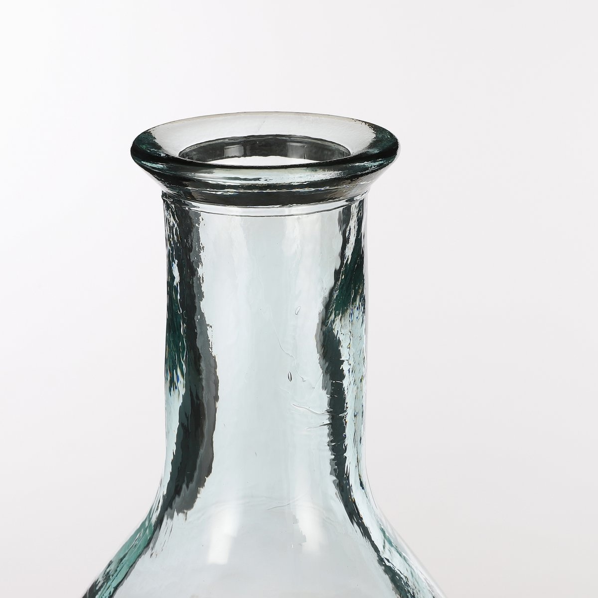 KantoormeubelenPlus Kyara Fles Vaas - H60 x Ø28 cm - Gerecycled Glas - Transparant