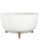 KantoormeubelenPlus Doppio Bloempot op Poten - H22 x Ø47 cm - Gerecycled Plastic - FSC Mix - Wit