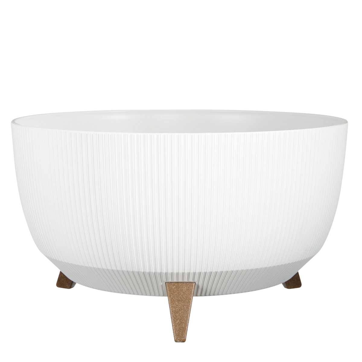 KantoormeubelenPlus Doppio Bloempot op Poten - H22 x Ø47 cm - Gerecycled Plastic - FSC Mix - Wit