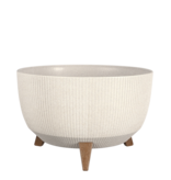 KantoormeubelenPlus Doppio Bloempot op Poten - H20,5 x Ø40 cm - Polypropyleen - FSC Mix - Off White