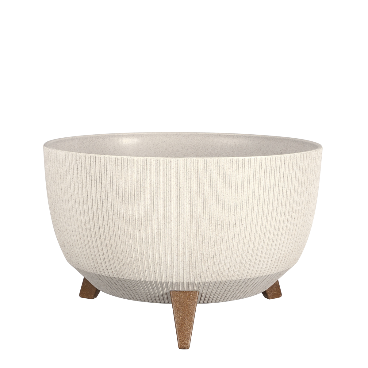 KantoormeubelenPlus Doppio Bloempot op Poten - H20,5 x Ø40 cm - Polypropyleen - FSC Mix - Off White