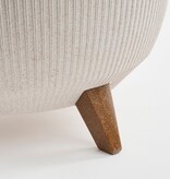 KantoormeubelenPlus Doppio Bloempot op Poten - H20,5 x Ø40 cm - Polypropyleen - FSC Mix - Off White