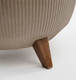 KantoormeubelenPlus Doppio Bloempot op Poten - H20,5 x Ø40 cm - Polypropyleen - FSC Mix - Taupe